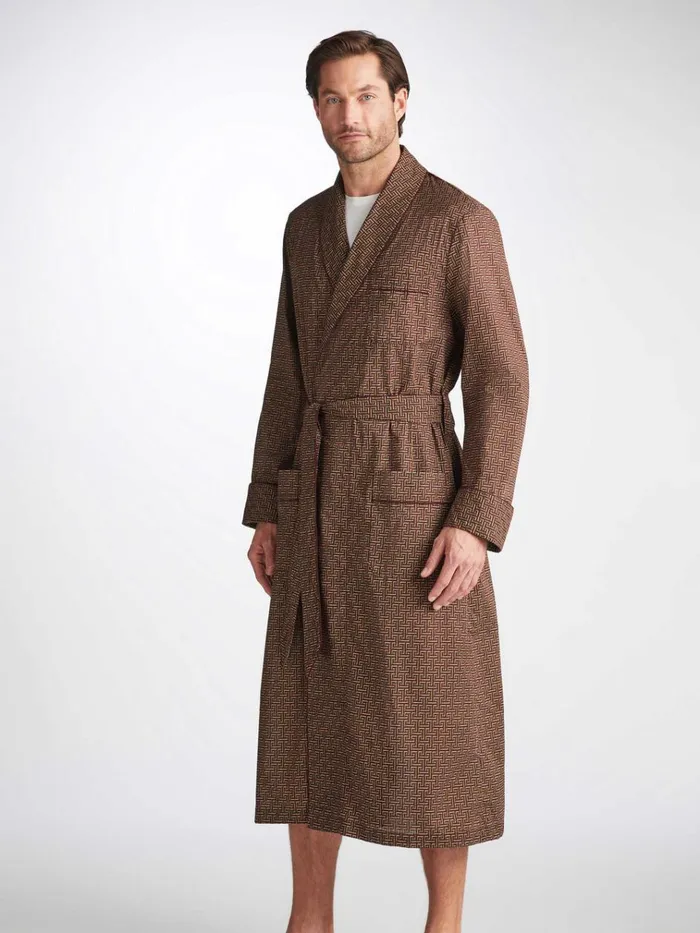 Cotton Robes Men Derek Rose Robe Ledbury 72 Cotton Batiste Burgundy