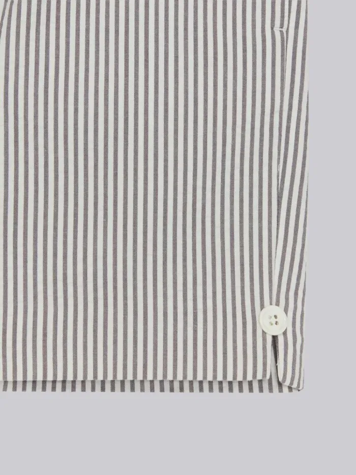 Cotton Seersucker Bermuda Short Medium Grey BoysGirls Thom Browne Trousers And Shorts