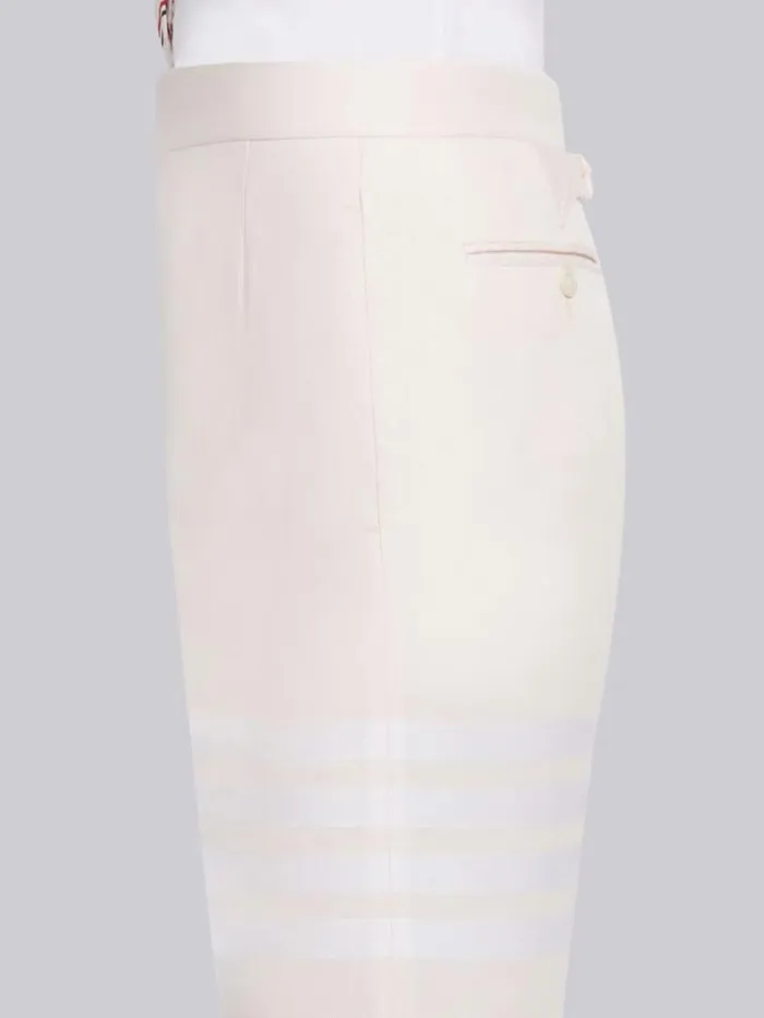 Cotton Suiting Engineered 4bar Classic Trouser Light Pink Men Thom Browne Trousers
