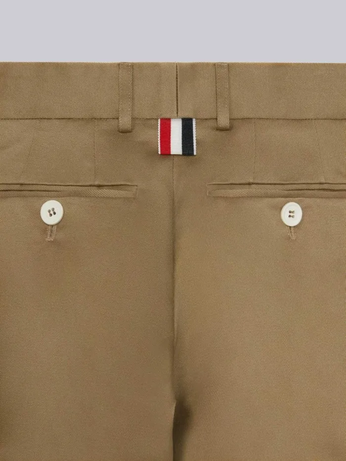 Cotton Twill Chino Pant Camel BoysGirls Thom Browne Trousers And Shorts