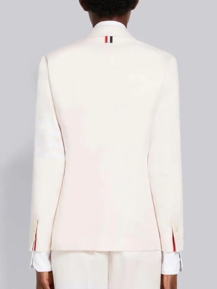 Cotton Twill Engineered 4bar Unlined Single Vent Sport Coat Light Pink Women Thom Browne Jackets