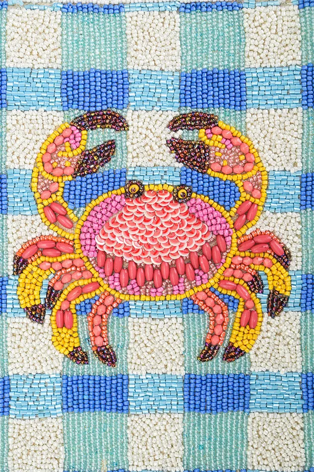Crab It Beaded Top Handle Bag Crab It Beaded Top Handle Bag