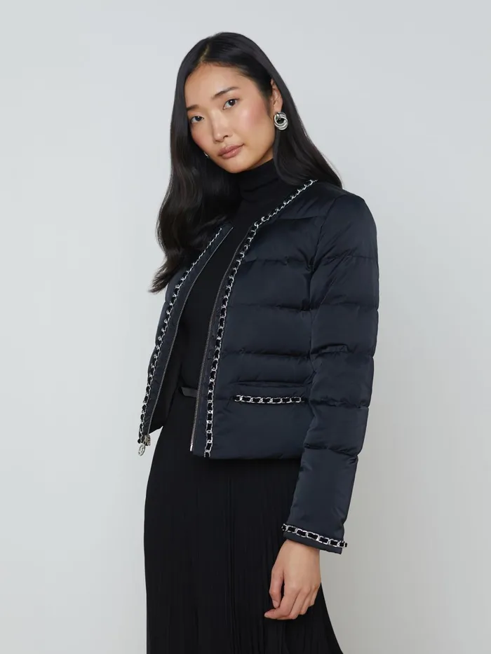 Crest Down Jacket Black Women L039Agence Outerwear