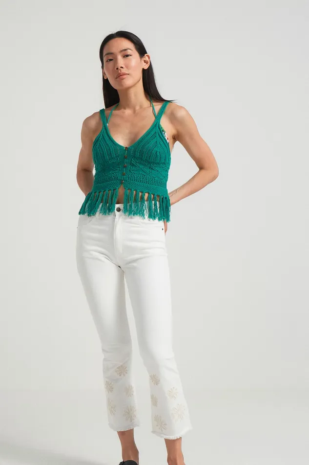 Crochet Top Women Desigual Tshirts