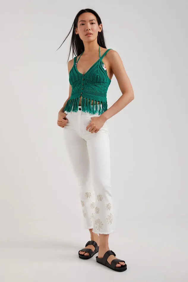 Crochet Top Women Desigual Tshirts