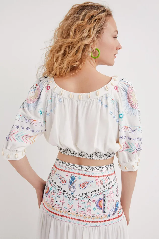Cropped Blouse Women Desigual Tops and Shirts