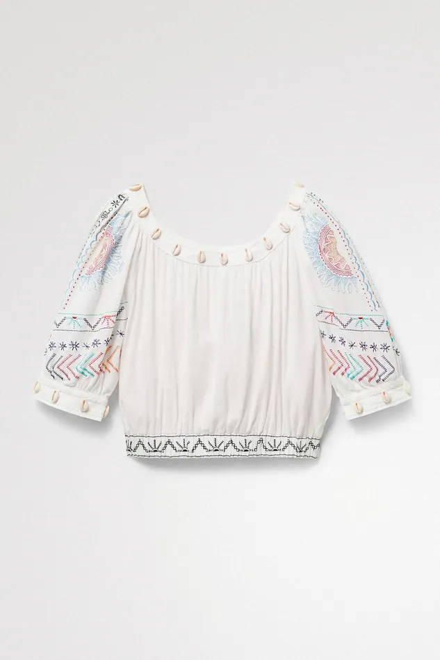 Cropped Blouse Women Desigual Tops and Shirts