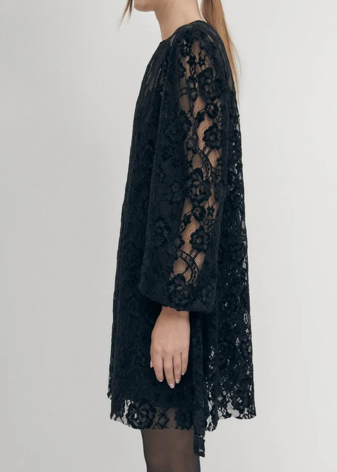 Dablon Lace Black Dress Women ALOHAS Dresses