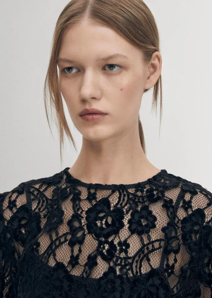 Dablon Lace Black Dress Women ALOHAS Dresses