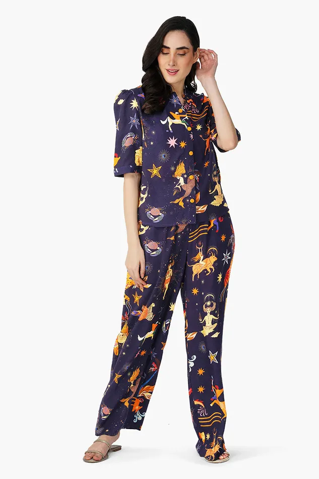 Dark Night Celestial Printed Pants Dark Night Celestial Printed Pants