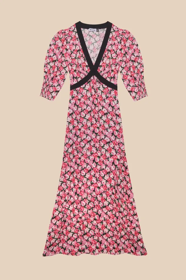 Deanna Pink English Rose Mix Women RIXO Dresses Deanna Pink English Rose Mix Women RIXO Dresses
