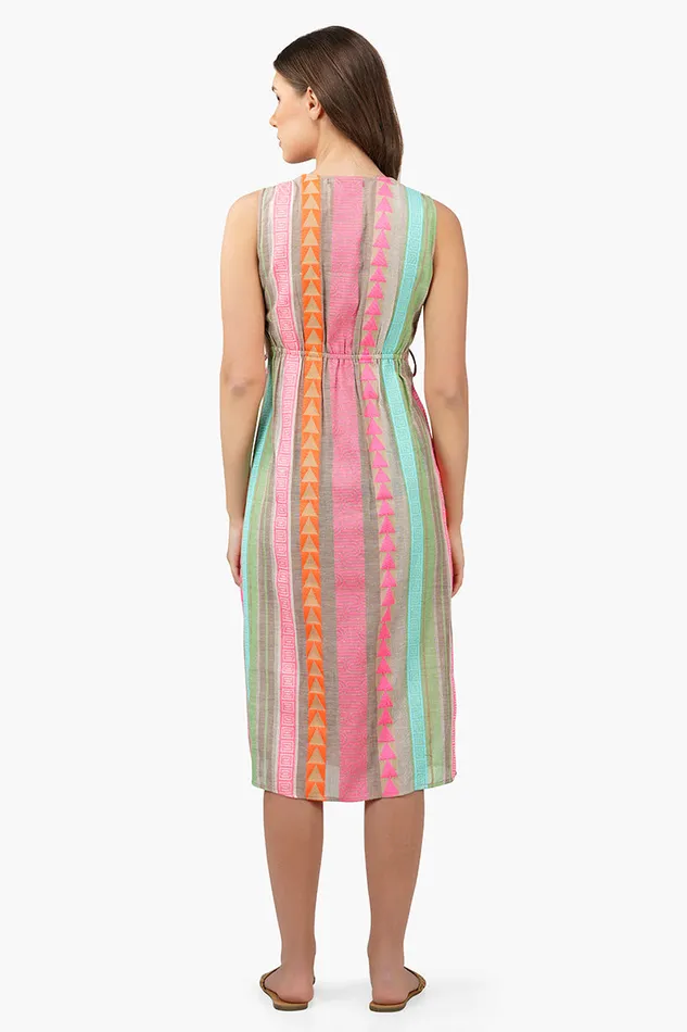 Dora Yarn Dyed Striped Midi Dress Dora Yarn Dyed Striped Midi Dress