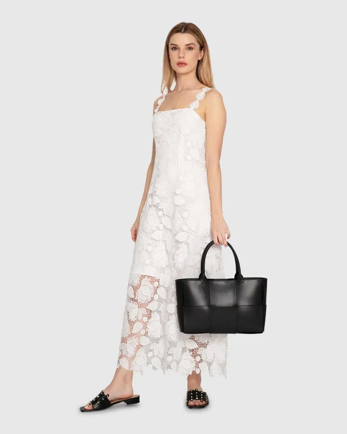Dresses Belle and Bloom Women Songbird Lace Maxi Dress 8211 White