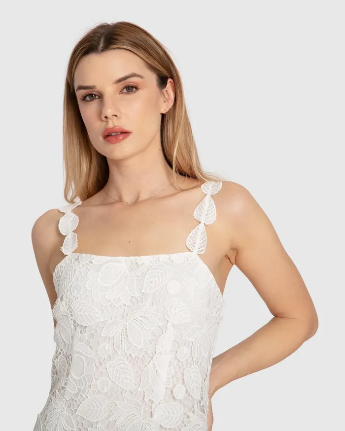 Dresses Belle and Bloom Women Songbird Lace Maxi Dress 8211 White