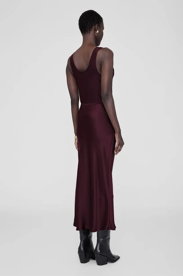 Dresses Skirts Women ANINE BING Bar Silk Skirt 8211 Bordeaux