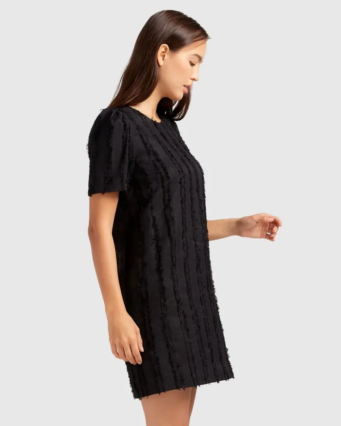 Dresses Star Child Textured Mini Dress 8211 Black Belle and Bloom Women