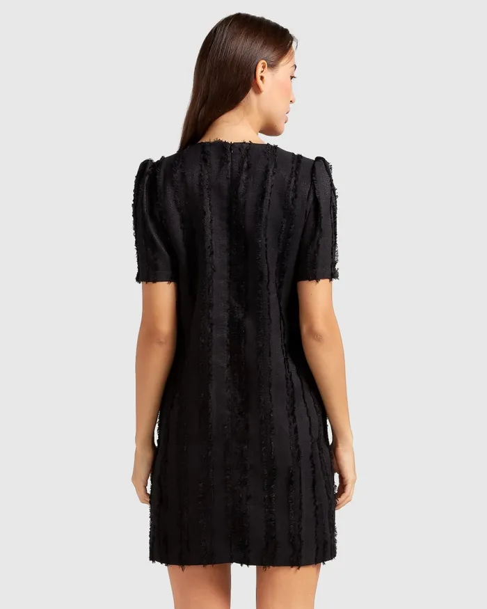 Dresses Star Child Textured Mini Dress 8211 Black Belle and Bloom Women