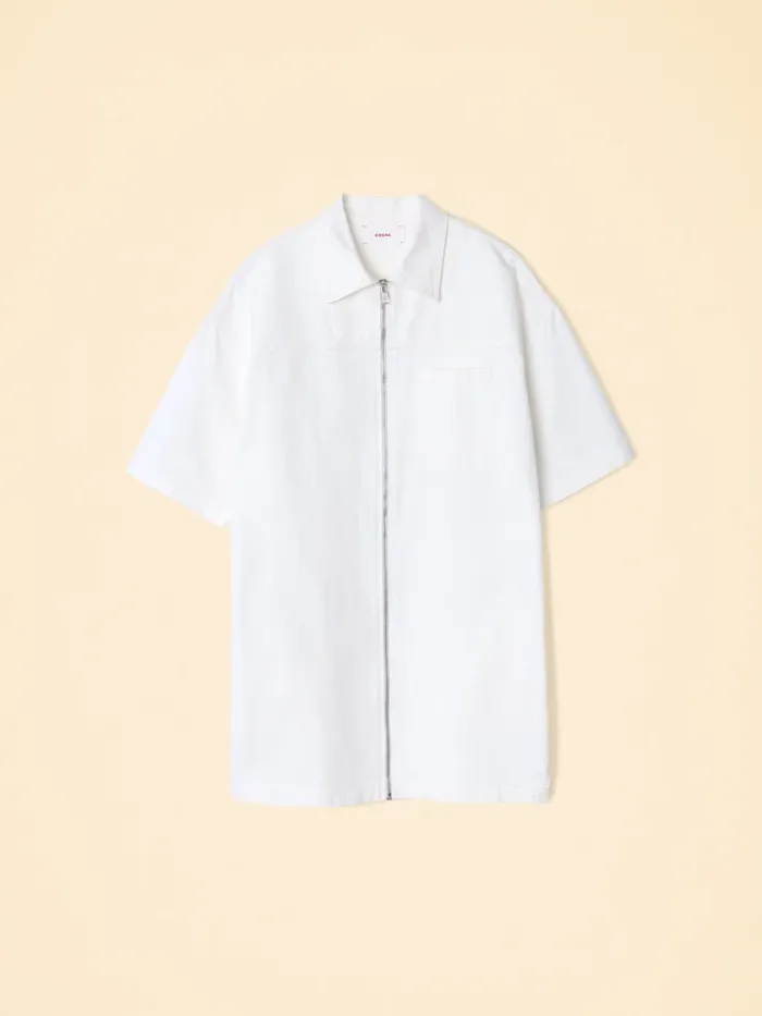 Dresses White Jaysen Denim Dress XRENA Women Dresses White Jaysen Denim Dress XRENA Women