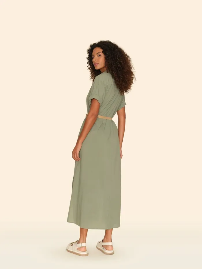 Dresses Women Green Army Linnet Dress XRENA Dresses Women Green Army Linnet Dress XRENA