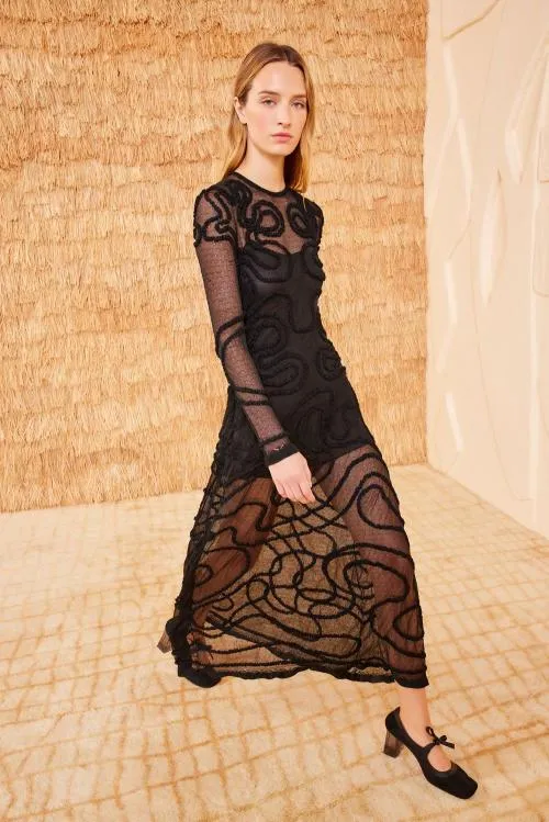 Dresses Women Ulla Johnson Valentina Dress Noir Dresses Women Ulla Johnson Valentina Dress Noir
