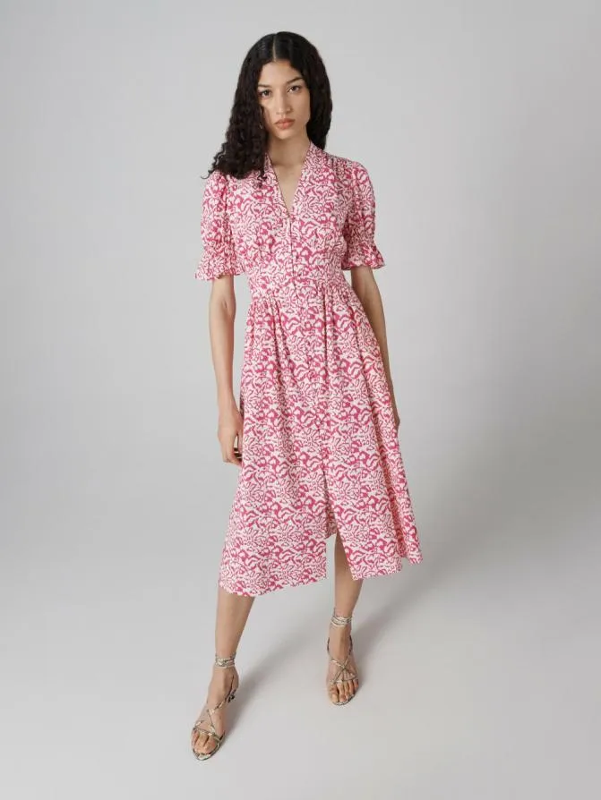 DVF Dresses Erica Dress Tiny Kupang Pink 8211 Women