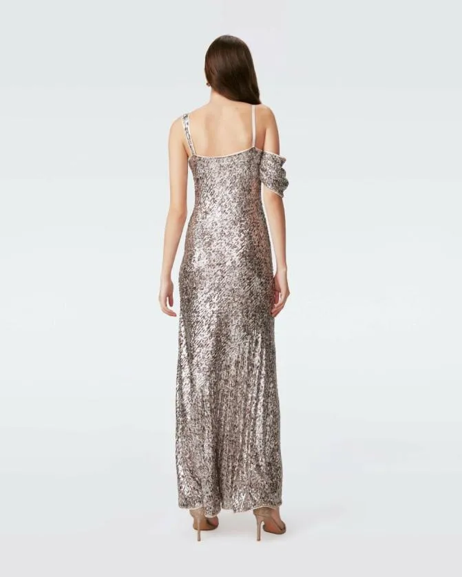 DVF Dresses Joaquin Dress Sequin Leopard 8211 Women