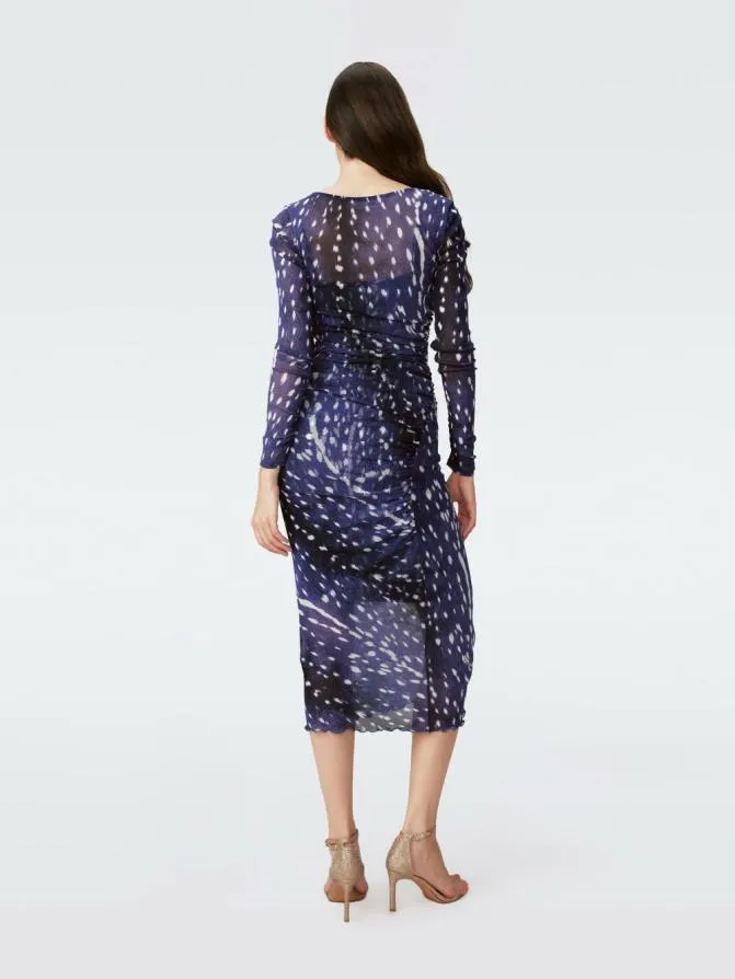 DVF Dresses Oslo Dress Fawn Perfect Navy 8211 Women