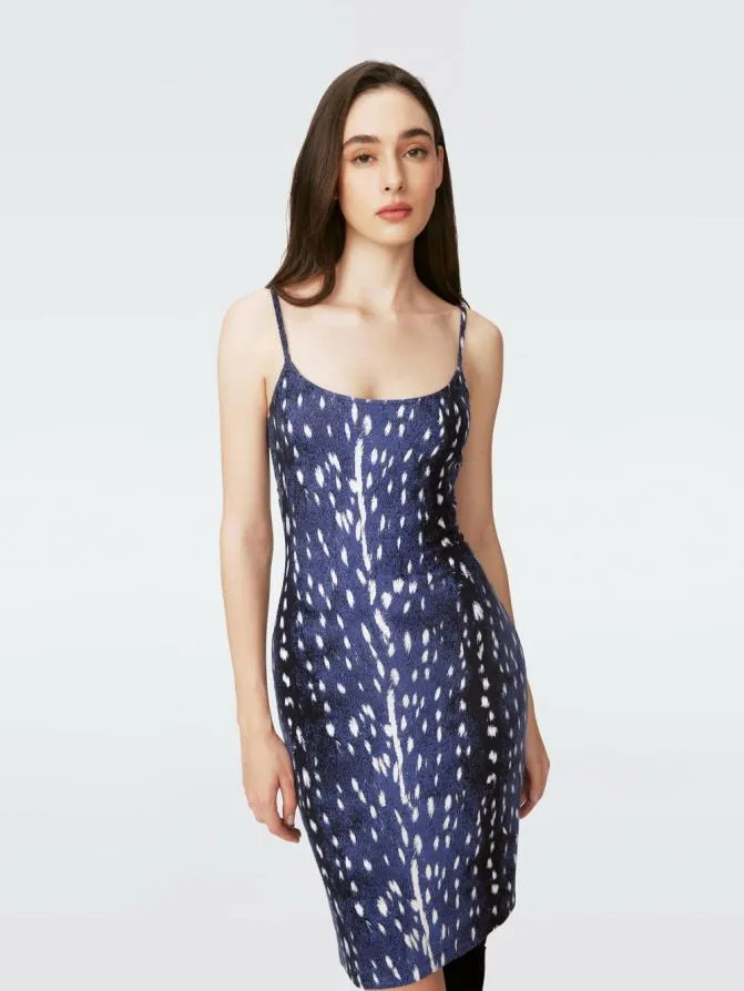 DVF Dresses Oslo Dress Fawn Perfect Navy 8211 Women
