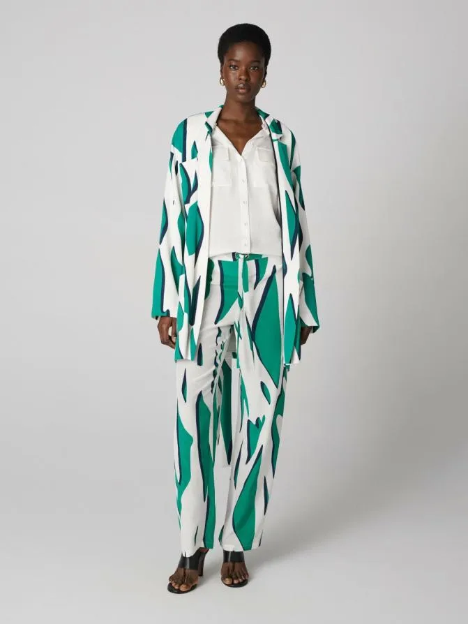 DVF Jackets and Coats Liliane Jacket Giant Shadow Twigs Green 8211 Women