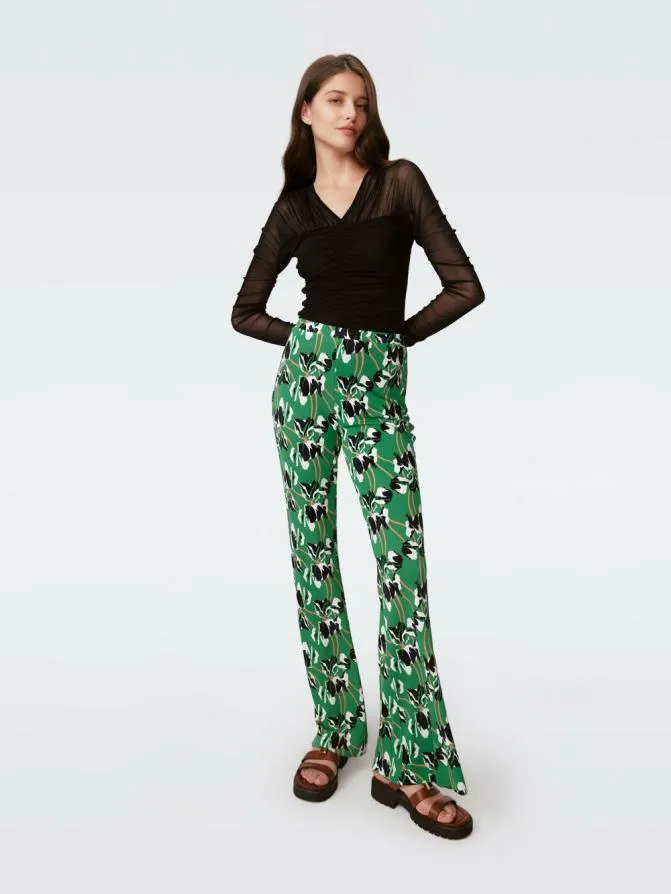 DVF Pants and Shorts Brooklyn Pants Huge Improv Iris Green 8211 Women