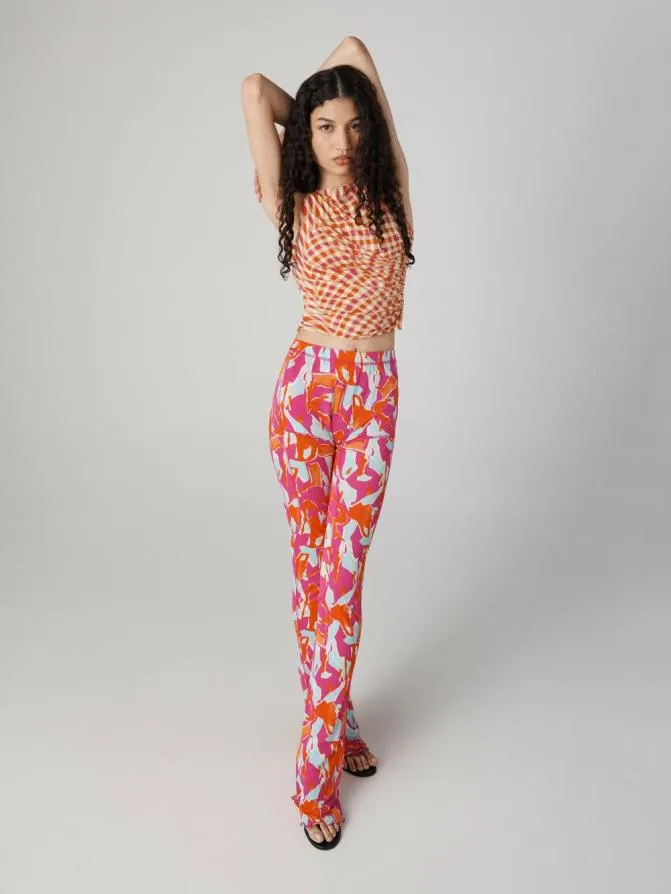 DVF Pants and Shorts Kaelin Pants Tiny Island Camo Pink 8211 Women