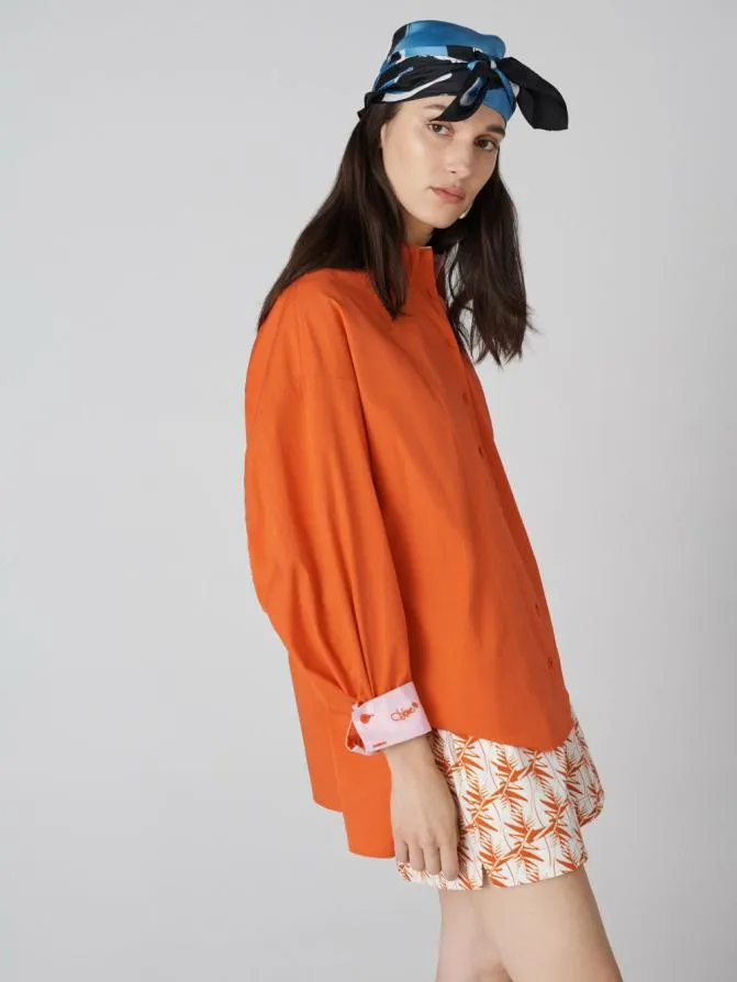 DVF Pants and Shorts Laila Shorts Palm Geo Orange 8211 Women