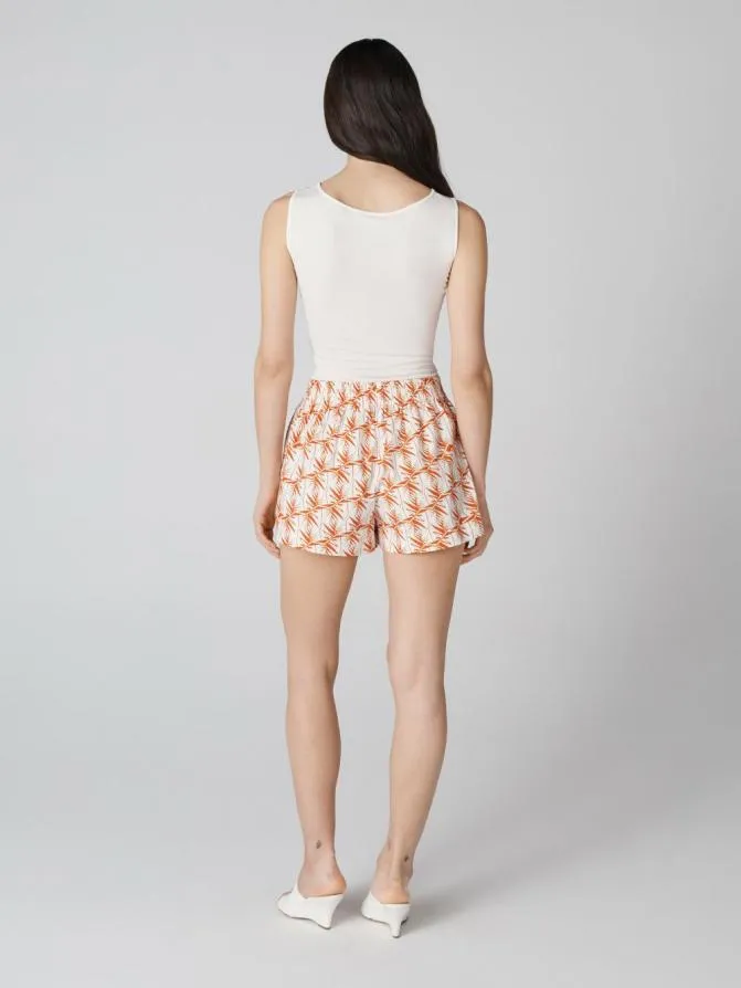 DVF Pants and Shorts Laila Shorts Palm Geo Orange 8211 Women