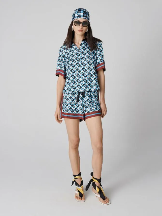 DVF Shirts and Tops Alexa Shirt Cane Link Blue 8211 Women
