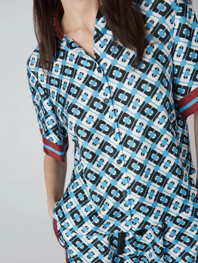 DVF Shirts and Tops Alexa Shirt Cane Link Blue 8211 Women