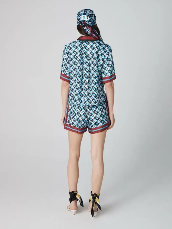 DVF Shirts and Tops Alexa Shirt Cane Link Blue 8211 Women