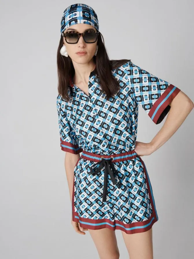 DVF Shirts and Tops Alexa Shirt Cane Link Blue 8211 Women