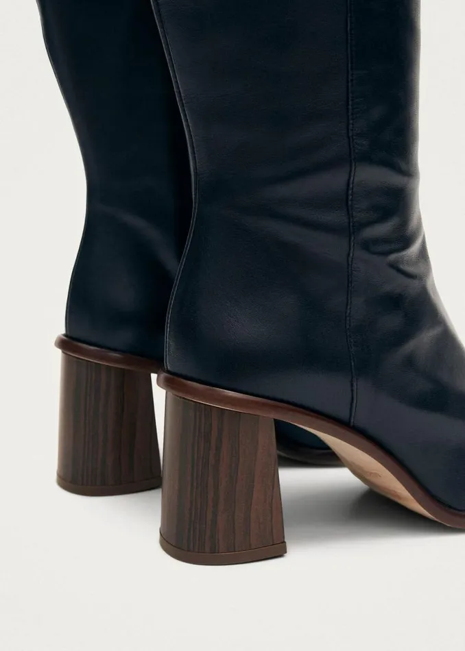 East Black Leather Boots Women ALOHAS Boots