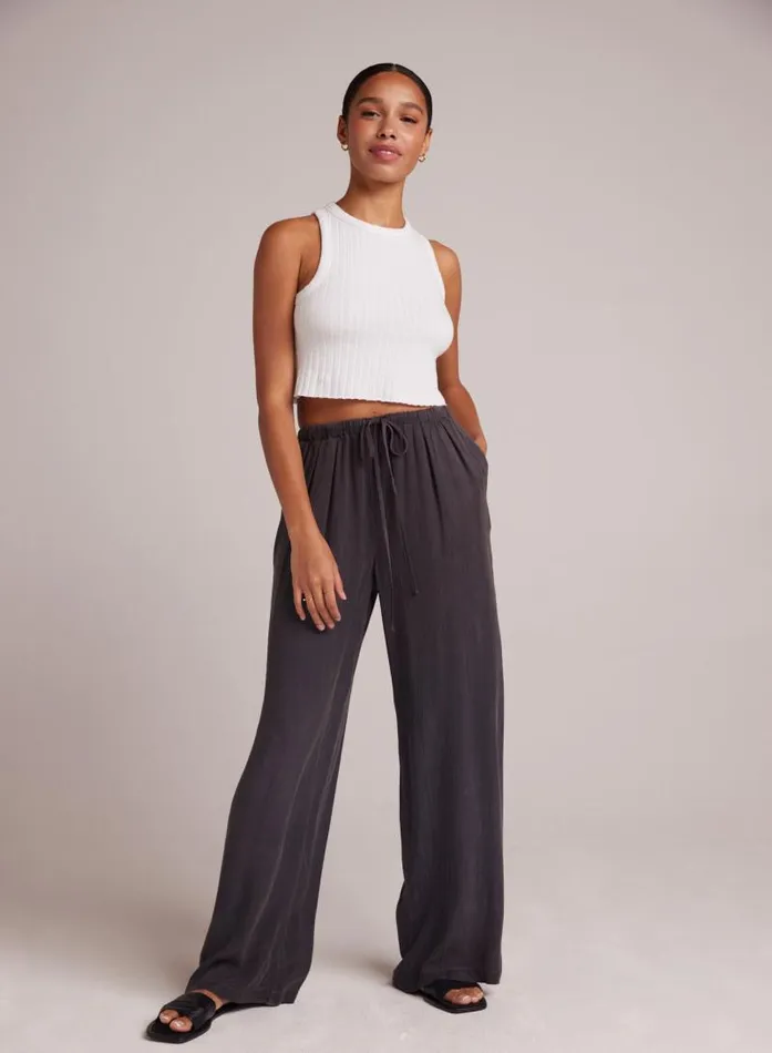 Easy Pleated Wide Leg Pant 8211 Slate Charcoal Women Bella Dahl Pants