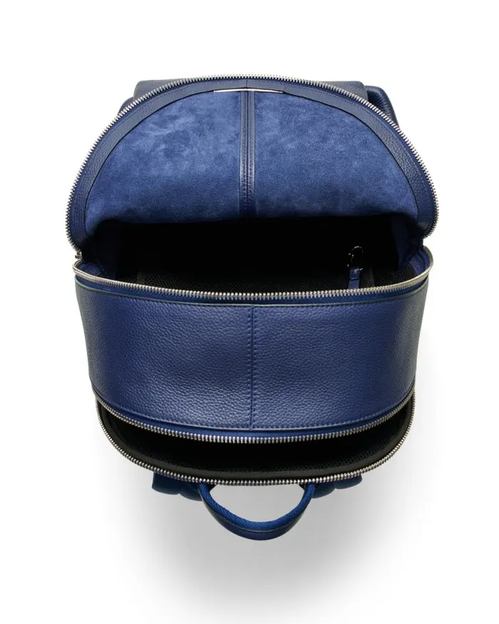 Ecco Backpacks Bags and Accessories ECCO Round Pack Large Soft Pebbled Blue Ecco Backpacks Bags and Accessories ECCO Round Pack Large Soft Pebbled Blue