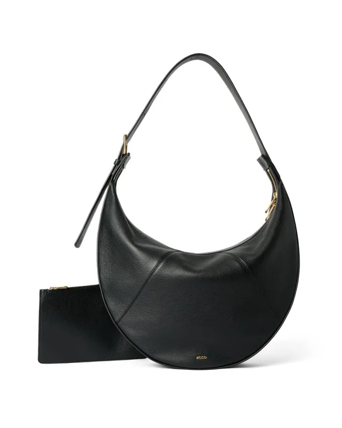 Ecco Crossbody and Shoulder Bags Bags and Accessories ECCO Fortune Pebbled Black Ecco Crossbody and Shoulder Bags Bags and Accessories ECCO Fortune Pebbled Black