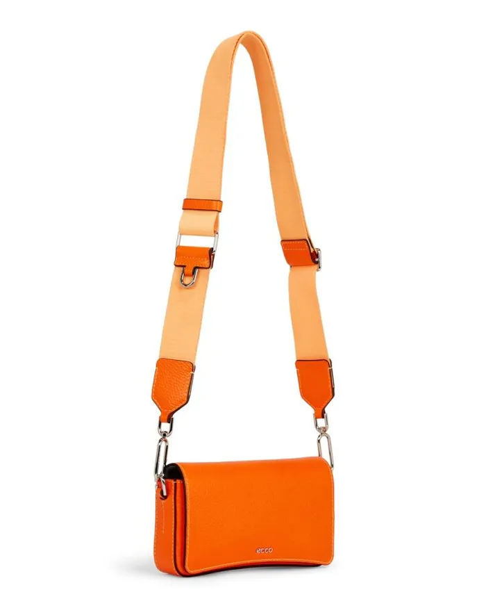 Ecco Crossbody and Shoulder Bags Bags and Accessories ECCO Pinch Small Pebbled Orange Ecco Crossbody and Shoulder Bags Bags and Accessories ECCO Pinch Small Pebbled Orange