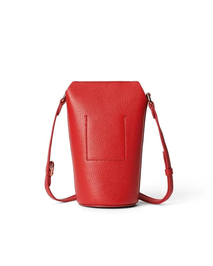 Ecco Pot Bags Bags and Accessories ECCO Pot Pebbled Red