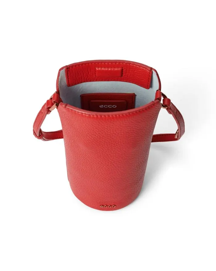 Ecco Pot Bags Bags and Accessories ECCO Pot Pebbled Red