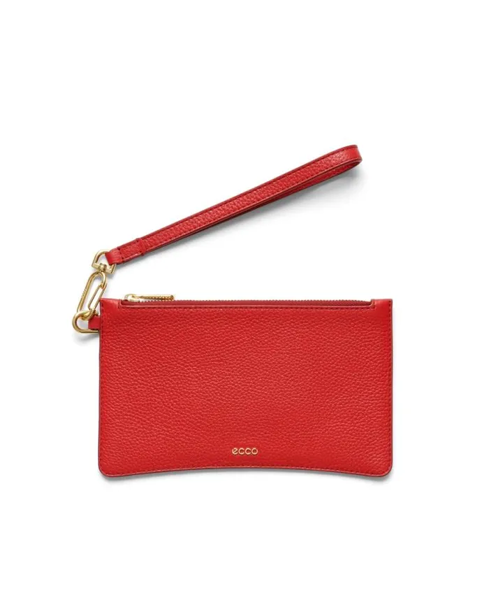 Ecco Small Leather Goods Bags and Accessories ECCO Wristlet Pebbled Red
