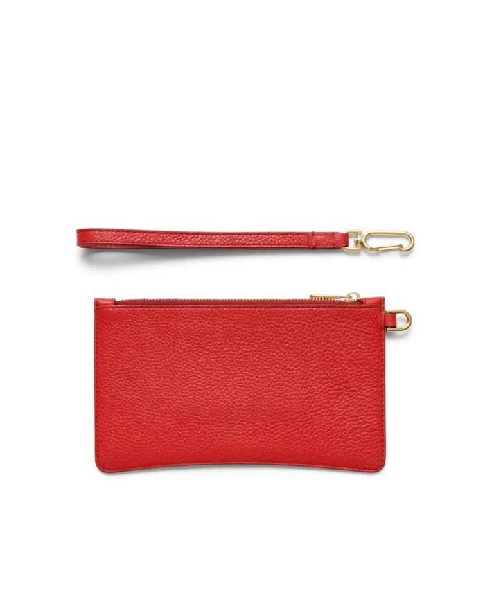 Ecco Small Leather Goods Bags and Accessories ECCO Wristlet Pebbled Red Ecco Small Leather Goods Bags and Accessories ECCO Wristlet Pebbled Red