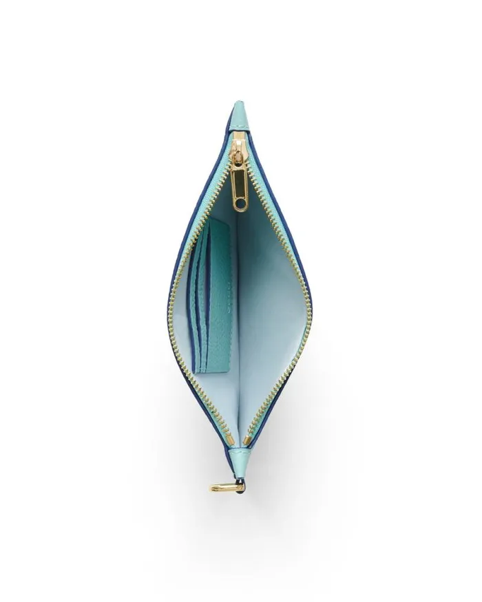 Ecco Small Leather Goods Bags and Accessories ECCO Wristlet Soft Pebbled Blue Ecco Small Leather Goods Bags and Accessories ECCO Wristlet Soft Pebbled Blue