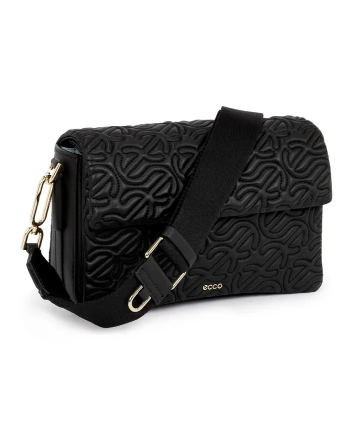 Ecco Totes and Handbags Bags and Accessories ECCO Pinch Large Quilted Wave Black