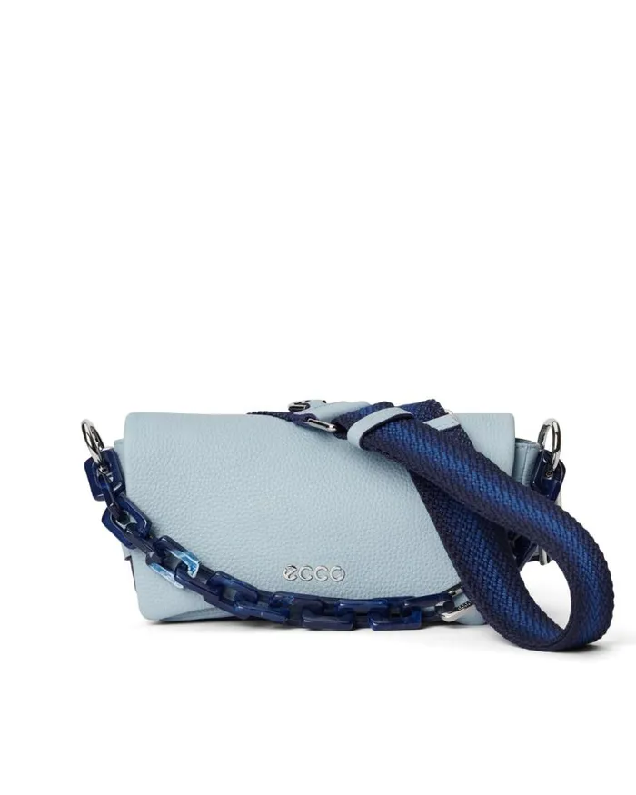 Ecco Totes and Handbags Bags and Accessories ECCO Pinch Medium Soft Pebbled Chain Blue Ecco Totes and Handbags Bags and Accessories ECCO Pinch Medium Soft Pebbled Chain Blue