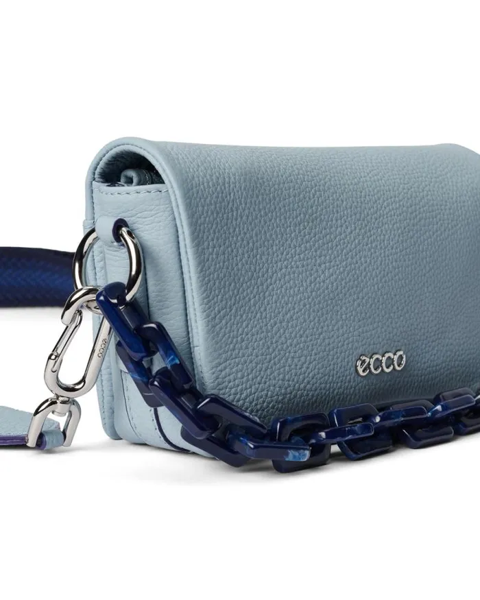 Ecco Totes and Handbags Bags and Accessories ECCO Pinch Medium Soft Pebbled Chain Blue Ecco Totes and Handbags Bags and Accessories ECCO Pinch Medium Soft Pebbled Chain Blue